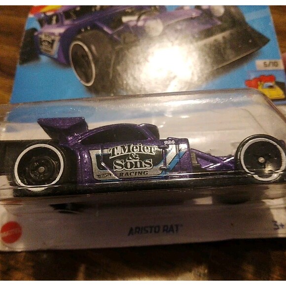 Hot Wheels Astro Rat 2021 #212 Purple T. Meier Sous And  Baja Bone Shaker #3 NOS - Picture 4 of 11
